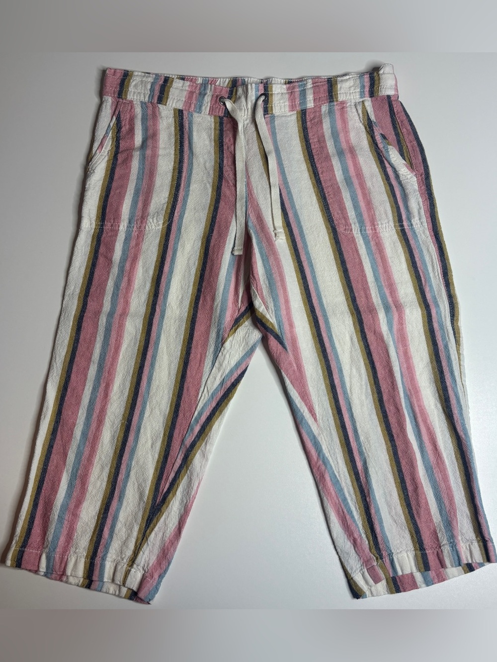 dāsh Linen Blend Striped Pants Size M Boho Coastal Summer